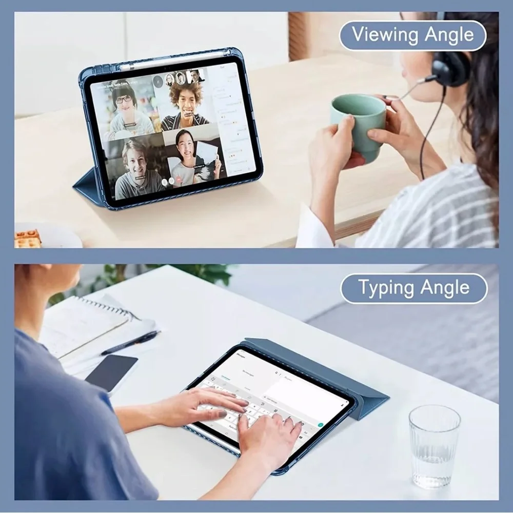 Hybrid Slim Case For IPad 10th Generation Color Blue